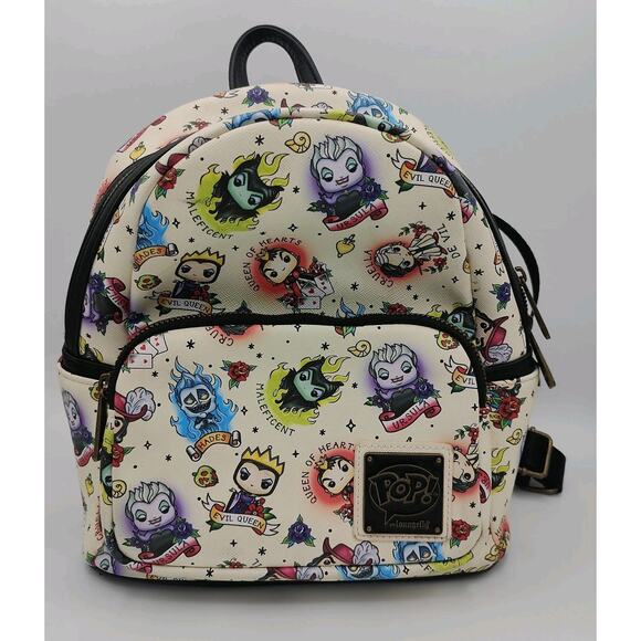 Loungefly Funko Pop Disney Villains Tattoo Mini Backpack - Picture 3 of 14